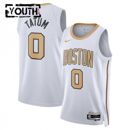 Dres Boston Celtics Tatum Nike 2025-26 City Edition Bijela Swingman - Dječji